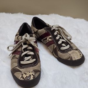 Coach Mable Canvas Leather Shoes Sz 9